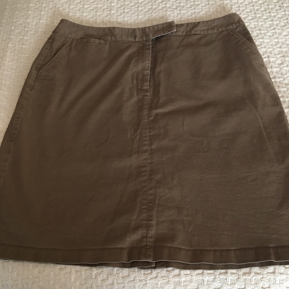 Talbots khaki skirt size 16.